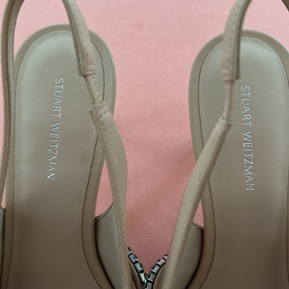 New Stuart Weitzman Crystaline Leather shoes. Size 7.5 - Picture 3 of 7